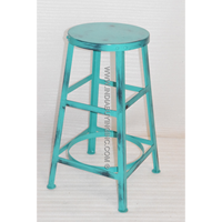 Tabouret de bar industriel moderne de haute qualité, robuste et confortable, avec plateau en bois et base en fer, couleur personnalisable pour hôtels et écoles