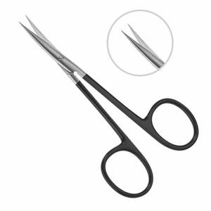 Tijeras de corte recto o curvo de acero inoxidable alemán, corte de arco Iris dentado de 4,5 pulgadas (11,5 cm) - Product Image 1