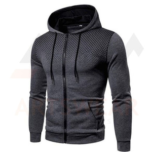 Sweat à capuche unisexe personnalisé en coton molletonné avec fermeture éclair, broderie et sublimation couleur, haute qualité, logo personnalisé, écologique - Product Image 2
