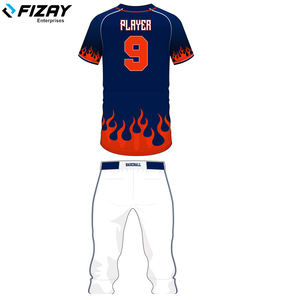 Fizay เครื่องแบบเบสบอลและซอฟต์บอลชุดเสื้อผ้าสำหรับผู้ชายพิมพ์ซับลิเมชันตามสั่ง - Product Image 5