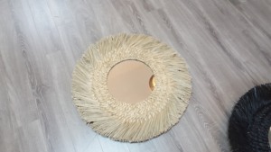 Espejo Decorativo de Pared de Hierba Marina Natural, Estilo Vintage Moderno, Hecho a Mano, Ideal para Dormitorio, Habitación Infantil, Decoración del Hogar, Bodas y Hoteles - Product Image 6