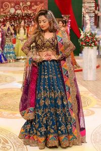 ATIYA LIBAS diseño multicolor hermoso vestido Lehenga Choli de acetato indio/paquistaní con bordado pesado para boda-2019 - Product Image 2