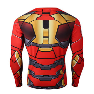 Superhero Suits Printed Knitted Rashguards Sportsmen <b>Custom</b> <b>Designed</b> <b>Compression</b> <b>Shirts</b> Long Sleeves Wholesale Made Pakistan - Product Image 3