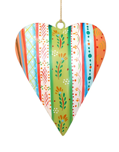 Nouvelle arrivée couleur et taille personnalisées coeur suspendu en métal peint à la main pour la décoration de Noël à la maison - Product Image 4