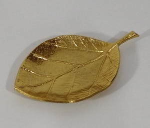 Plat à fruits en métal fantaisie en aluminium brut doré de qualité supérieure, vente chaude, plat à fruits, plateau à feuilles fantaisie - Product Image 3