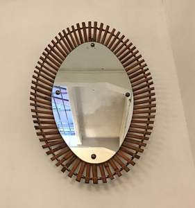 Espejo de ratán hecho a mano-Espejo decorativo de ratán-Espejo de ratán decoración tu hogar ([Ws0084587176063] - Product Image 3