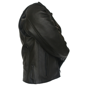 Chaqueta de invierno personalizada para hombre, ajustada, de cuero de vaca, resistente al agua, 100% de cuero, estilo informal para motocicleta, color personalizado, talla XL - Product Image 2