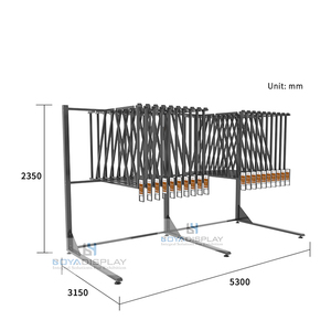 Boya phổ biến bán buôn thời trang kim loại cuộn Kệ Thảm vải thảm Mẫu hiển thị đứng kệ cho showroom hệ thống hiển thị - Product Image 6