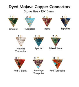 Colgantes personalizables de moda, colgante de un solo bucle de cobre, turquesa, azul, galvanoplastia, joyería DIY - Product Image 2