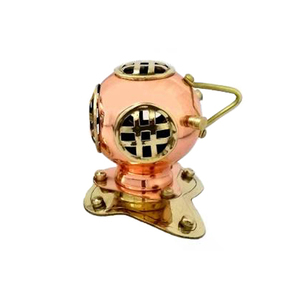 Mini casco de buzo de cobre completo, casco de buzo de buceo con acabado de cobre liso, decorativo antiguo para el hogar y la Oficina - Product Image 2