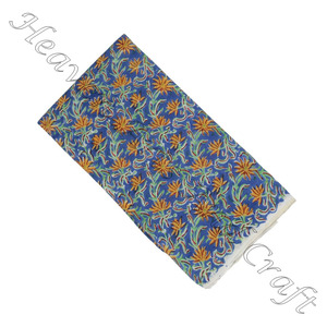 Hermosa tela de algodón con estampado de bloques florales, textil de punto indio suave transpirable para decoración del hogar, accesorios de confección para patio - Product Image 2