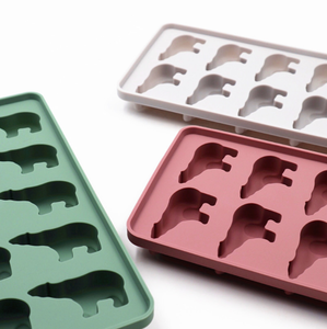 Dekorative 10-Fach Stapelbare Umweltfreundliche Silikon-Eiswürfelform mit Deckel Eisbär-Form Tiermuster <span class=keywords><strong>Greenkitchen</strong></span> Home Eiscreme - Product Image 4