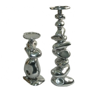 Cast Aluminium <b>Candle</b> <b>Holder</b> Stone Style With Mirror Polish Home Decoration <b>Candle</b> <b>Holder</b> Metal <b>Candle</b> <b>Holder</b> - Product Image 1