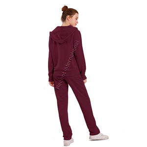 Femmes Hiver Maigre Solide À Capuche Survêtement Sportswear Joggers Survêtements Personnalisable Logo Personnalisé Pas Cher En Gros - Product Image 3