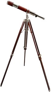 Teleskop Braun und Nickel Finish Royal Handmade Authentic Design Massivholz Stativ - Product Image 5