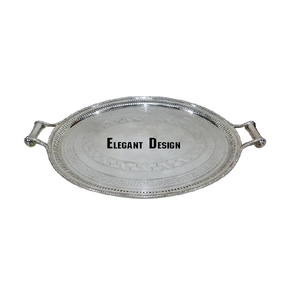 Superior Quality Brass Serving <b>Platter</b> Customized Shape Decorative Serving Dish Classic Luxurious Best Brass Serving Tray - Product Image 4