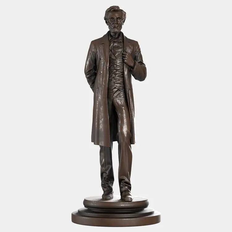 ファクトリーカスタムAbrahamLincoln Statue Beelden Beeld Brons Buste Lincoln Bronze Sculpture