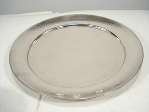 Plateau de service de forme ovale en fonte d'aluminium en métal de conception unique avec poli miroir - Product Image 2