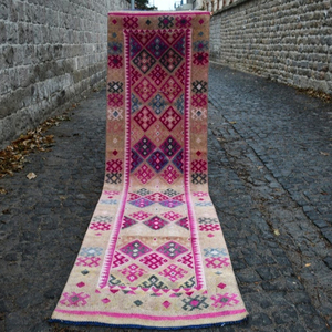 Tapis en coton antique tendance, rose, pour hôtel - Product Image 1