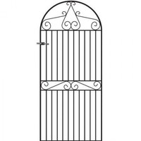 Puerta de Metal de hierro forjado para exteriores, nuevo diseño hecho a mano, proveedor de puerta de arco de Metal de hierro