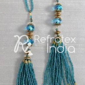 Borla de cuentas de diseño clásico largo hecho a mano, alta calidad - Product Image 2