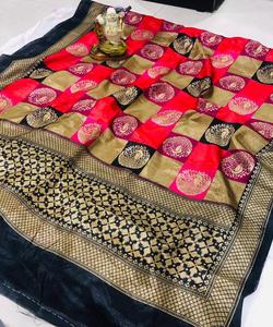 Nouveau indien femmes portent Banarasi coton soie Dupatta vêtements pour dames filles haut foulards fantaisie dernier Design à la mode nouveau Look Alphanumero - Product Image 6