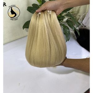 Precio de fábrica de alta calidad doble dibujado hueso recto Rubio cabello humano paquetes suave vietnamita ondas de cabello crudo - Product Image 1