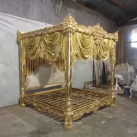 Luxury Gold Leaf Canopy Bed