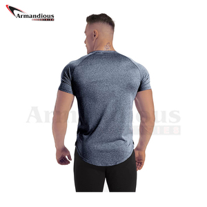 Personnalisé respirant course Fitness t-shirt entraînement Sport Gym poinçonnage microfibre t-shirt hommes Muscle Fit chemises pour hommes - Product Image 2