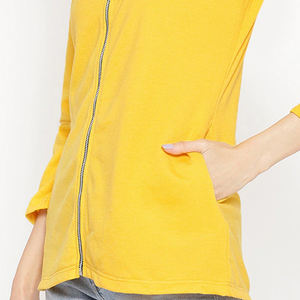 Chaquetas Bomber para mujer, Color amarillo, ropa de calle con cremallera completa - Product Image 5