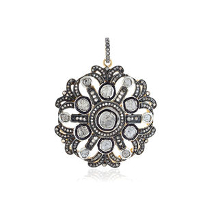 Colgante de plata de primera ley con forma de diamante para mujer, colgante, plata esterlina 925, Estilo Vintage, Victoriano - Product Image 1