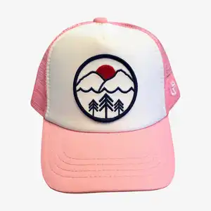 Cappelli da camionista in schiuma a 5 pannelli del nord-ovest del pacifico, cappellini sportivi con toppe tessute con Logo personalizzato per adulti e bambini, cappelli con berretti OEM