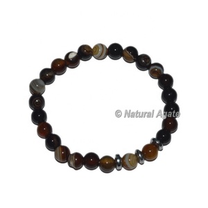 Bracelet en Onyx Noir Naturel en Gros – Bracelet en Cristal Perlé d'Onyx Noir pour Hommes et Femmes - Product Image 1