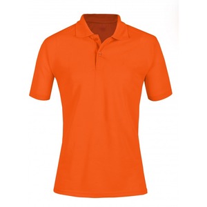 Orange Ladies T-<b>Shirt</b> Custom Design for <b>Polo</b> Neck Short <b>Sleeves</b> <b>Long</b> Length Breathable Knitted Fabric Bangladesh Logo Casual - Product Image 1