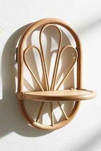 Rattan Wall Hanging Storage Book Shelf for Home Decoration / Rack Bamboo Record and Book Holder Boho Decor - Product Image 4