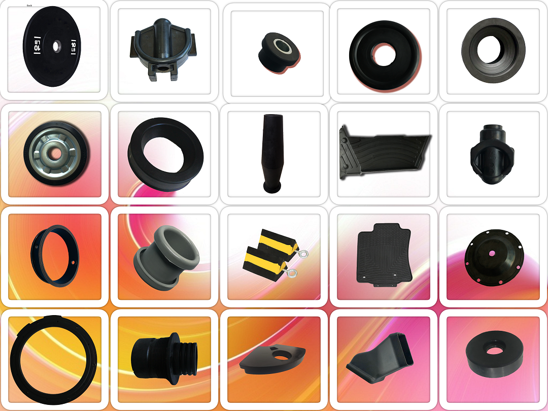 FKM Silicone Molded Rubber Gaskets , Corrugated Red Rubber Flange Gasket
