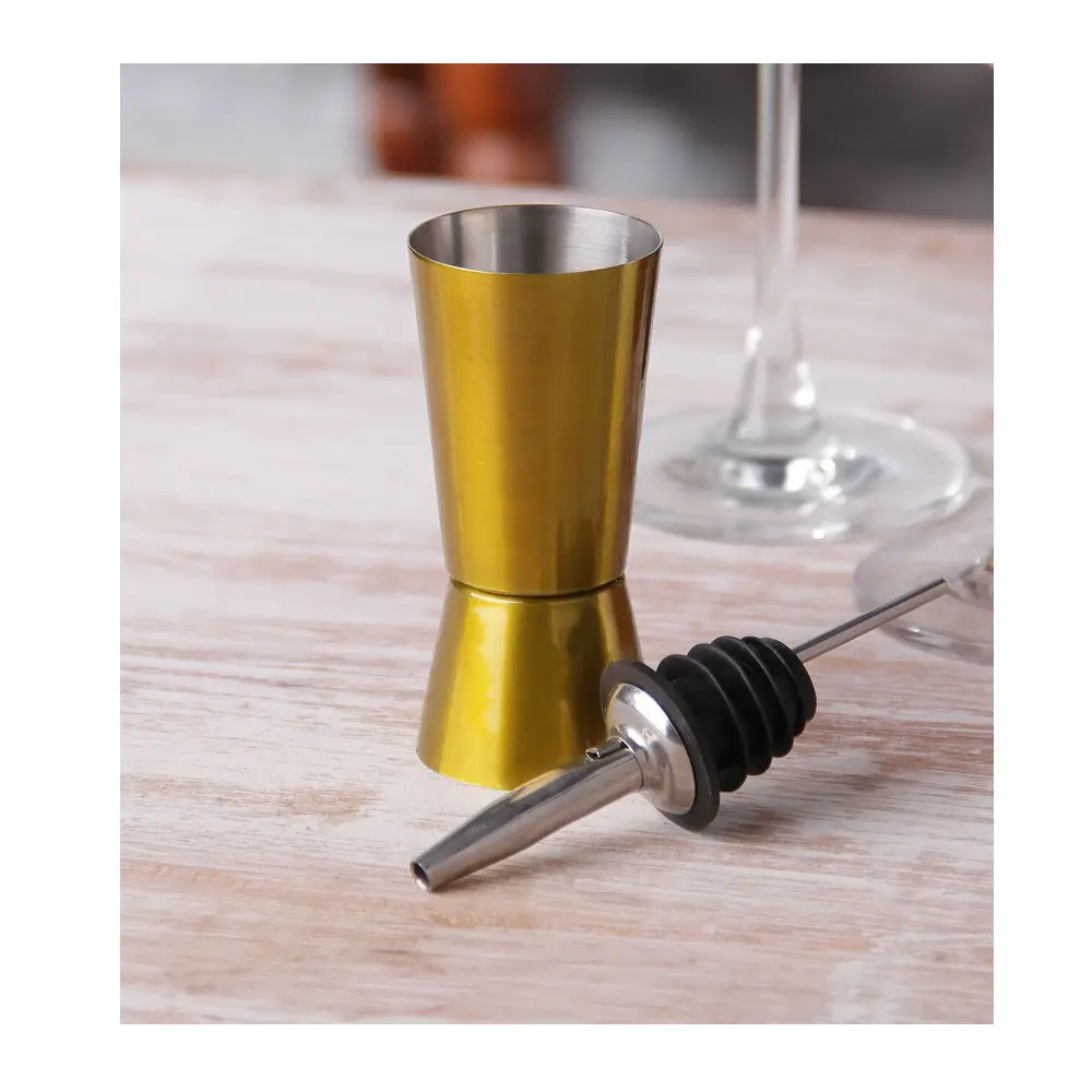 Gold Luxury Bartender Bar Jigger and Peg maker Cheap Price Direct Superb Collection Incorporation Factory Sale