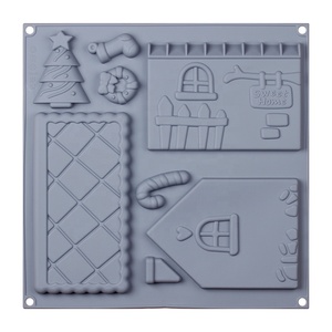 <span class=keywords><strong>Moule</strong></span> à gâteau en <span class=keywords><strong>silicone</strong></span> flexible antiadhésif de Noël de qualité alimentaire - Product Image 1