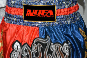 Muay Thai กางเกงขาสั้น MMA สำหรับผู้ชาย,กางเกงขาสั้นตกแต่งยิมมวยและเตะมวยขนาดใหญ่ - Product Image 4