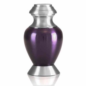 Urna de cremación de recuerdo de aluminio y metal sólido del fabricante n. ° 1, excelente venta al por mayor, suministros funerarios, urna simbólica para familias - Product Image 1