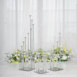 Ensemble de bougeoirs Table décorative et centre de table de mariage Candélabre Taille et couleur Personnalisation - Product Image 4