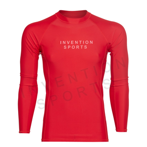 Los más vendidos Color liso Manga completa Rash Guard Tela elástica de 4 vías Compresión de secado rápido Fit Rash Guards para hombres a los mejores precios - Product Image 1