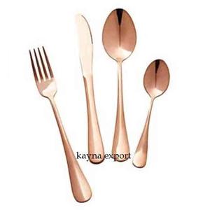 Ensemble de couverts plaqués cuivre sur mesure, vente en gros, ensemble de couteaux et de cuillères folkloriques, ensemble de couverts en métal faits à la main, finition unique - Product Image 1
