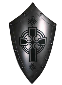 Chevalier médiéval templier croisé métal bouclier ARMOUR armure médiévale Art et collection forme personnalisée acier inde finition argentée - Product Image 3
