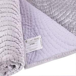 Couvre-lit matelassé d'hiver en velours de coton teal de luxe, fait à la main, écologique, taille Queen, pour la maison, l'hôtel, les enfants - Product Image 5