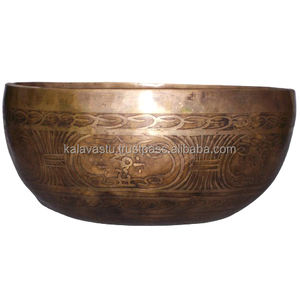 Cuenco para cantar de Chakra de latón y bronce hecho a mano, regalo de Metal decorativo novedoso - Product Image 2