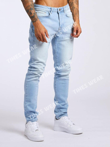 กางเกงยีนส์ฟอกทรงตรงของผู้ชาย,กางเกงยีนส์ฟอกแนวหลวมๆของผู้ชาย - Product Image 6