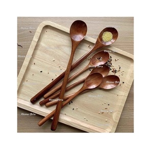 Ensemble de 6 cuillères en bois, ensemble de couverts, taille et forme personnalisées, ensemble de couverts pour fournisseur en gros - Product Image 1