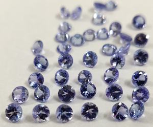 Zanite naturelle de haute qualité, à facettes, coupe ronde de 1mm à 9 mm - Product Image 3