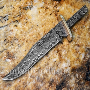 Mano Forjado de acero de Damasco cuchillo hermoso hoja en blanco con latón guardia por sm cuchillo de la industria (smk1997) - Product Image 2